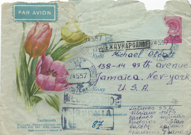 Michael Olcott Envelope June 22 1957