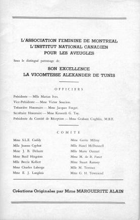 Canadian Institute of the Blind Ball 1947