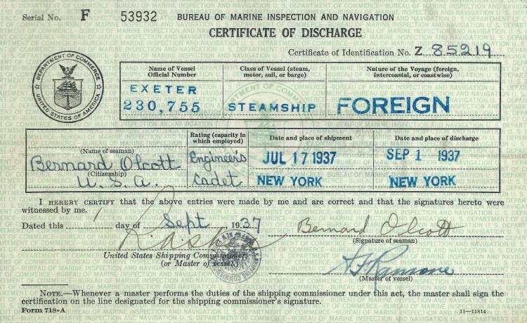 Merchant Marine Certificate